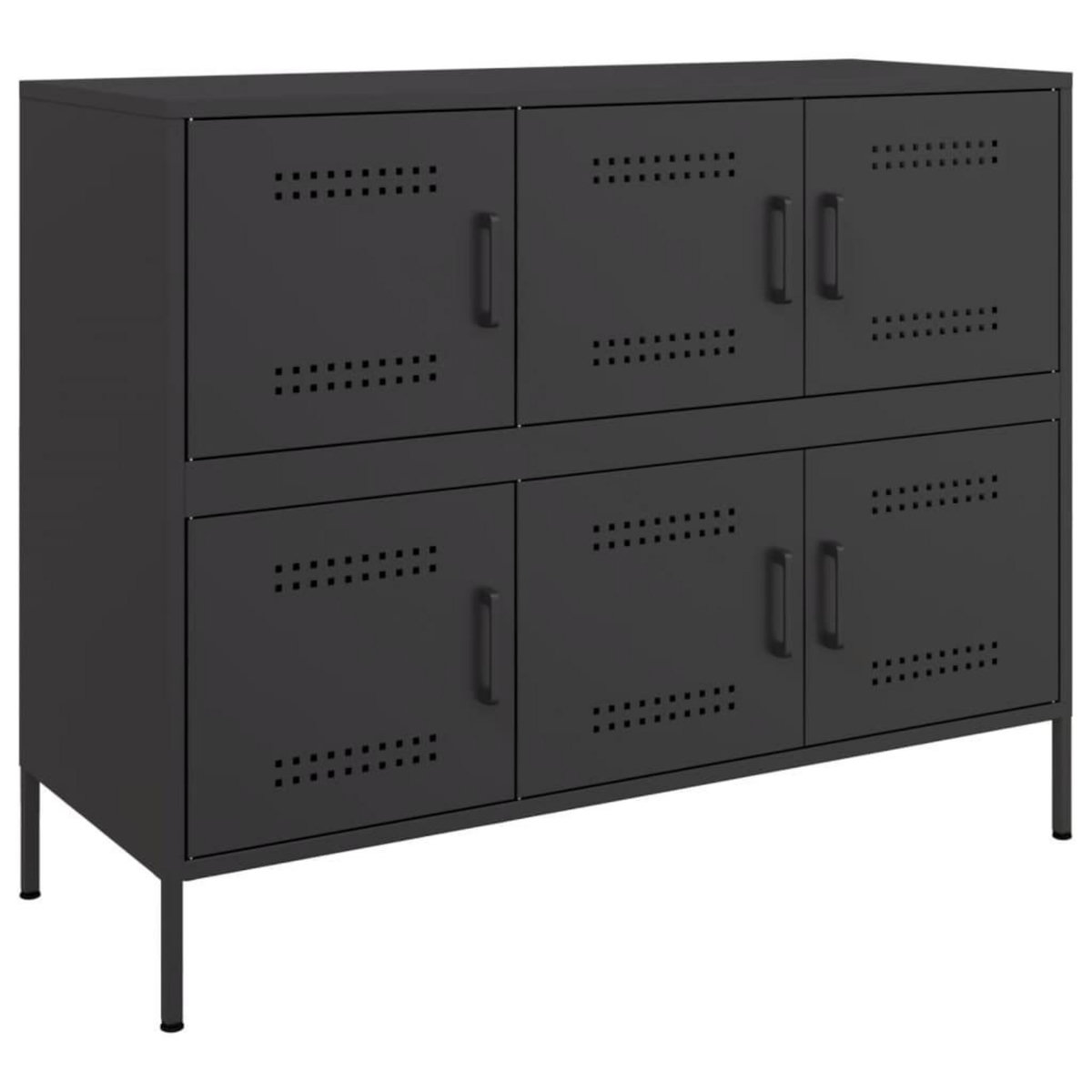 VIDAXL Buffet noir 100,5x39x79 cm acier