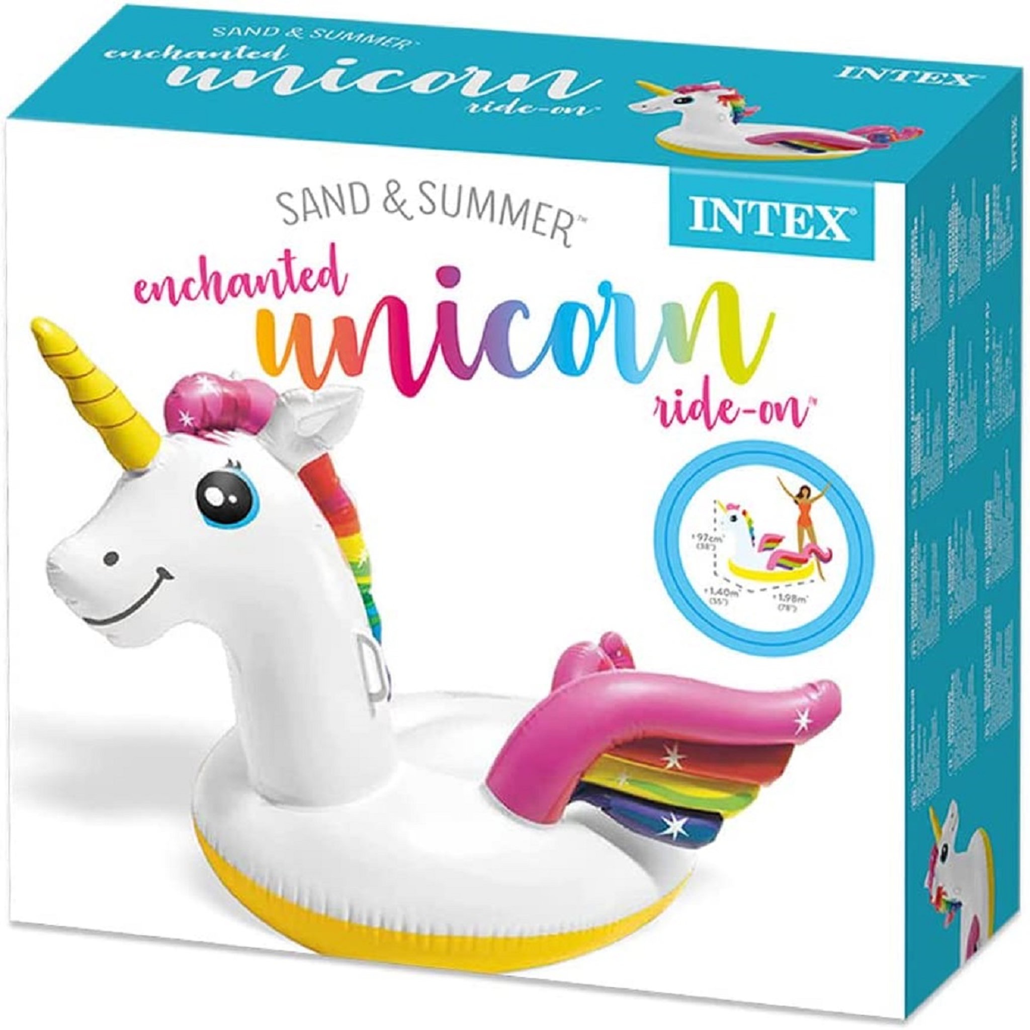 Voir la diapositive 3 : Intex Licorne gonflable cheveauchable