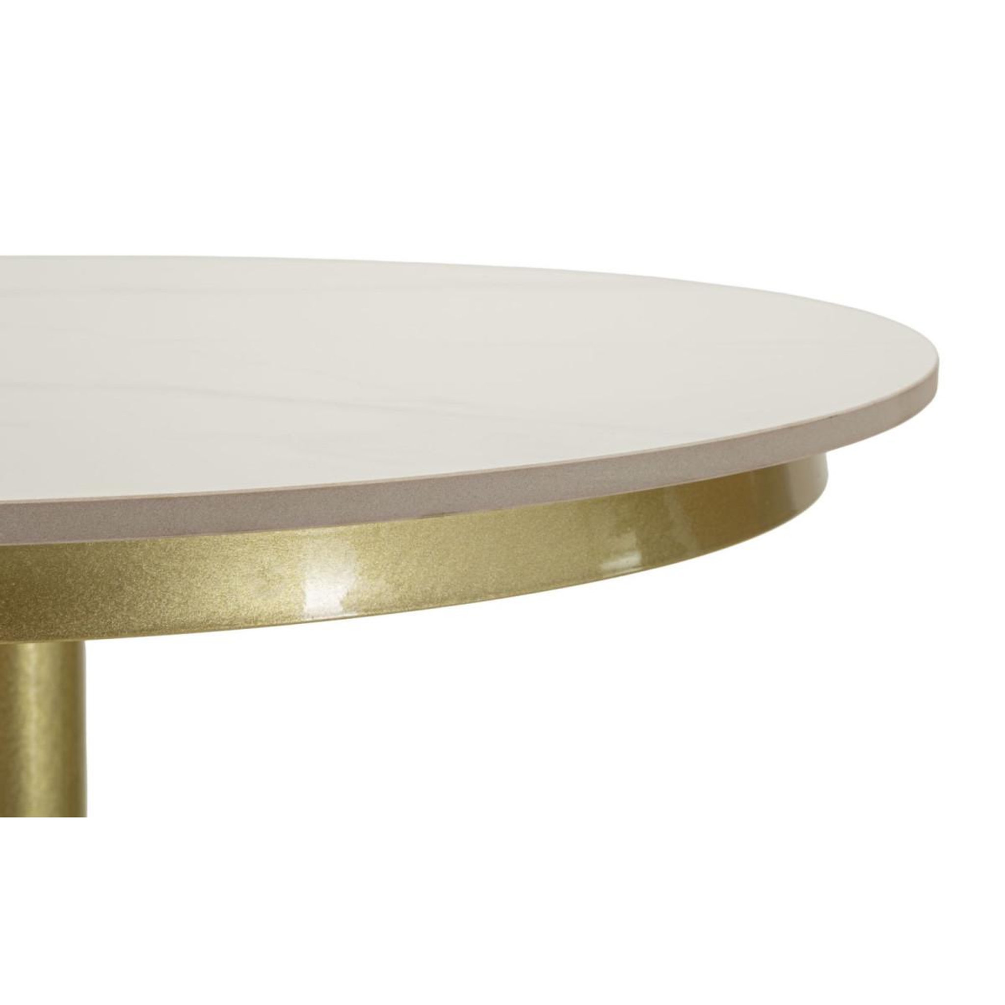 Voir la diapositive 3 : Paris Prix Table de bar effet marbre  simply  103cm or & blanc