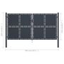 Voir la diapositive 5 : VIDAXL Portail de jardin Acier 300x150 cm Anthracite