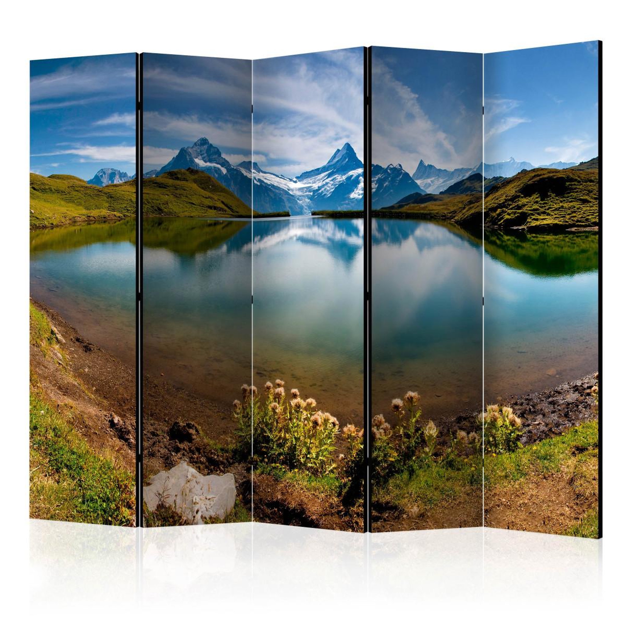 Paris Prix Paravent 5 volets  lake with mountain reflection, switzerland  172x225cm