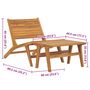 Voir la diapositive 6 : VIDAXL Chaise de jardin avec repose-pied Bois de teck solide