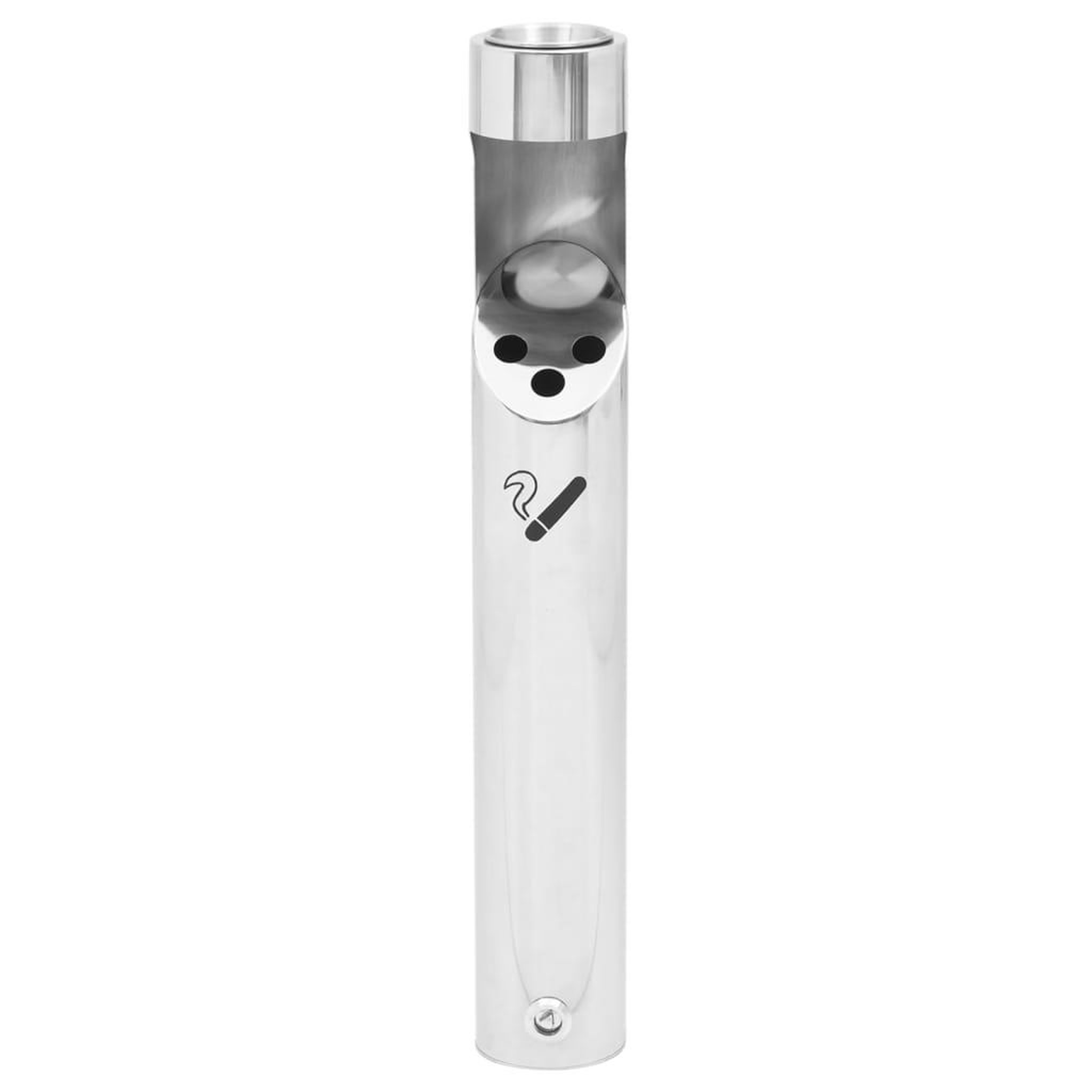 Voir la diapositive 3 : VIDAXL Cendrier a fixation murale acier inoxydable