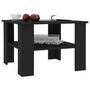 Voir la diapositive 3 : VIDAXL Table basse Noir 60x60x42 cm Bois d'ingenierie