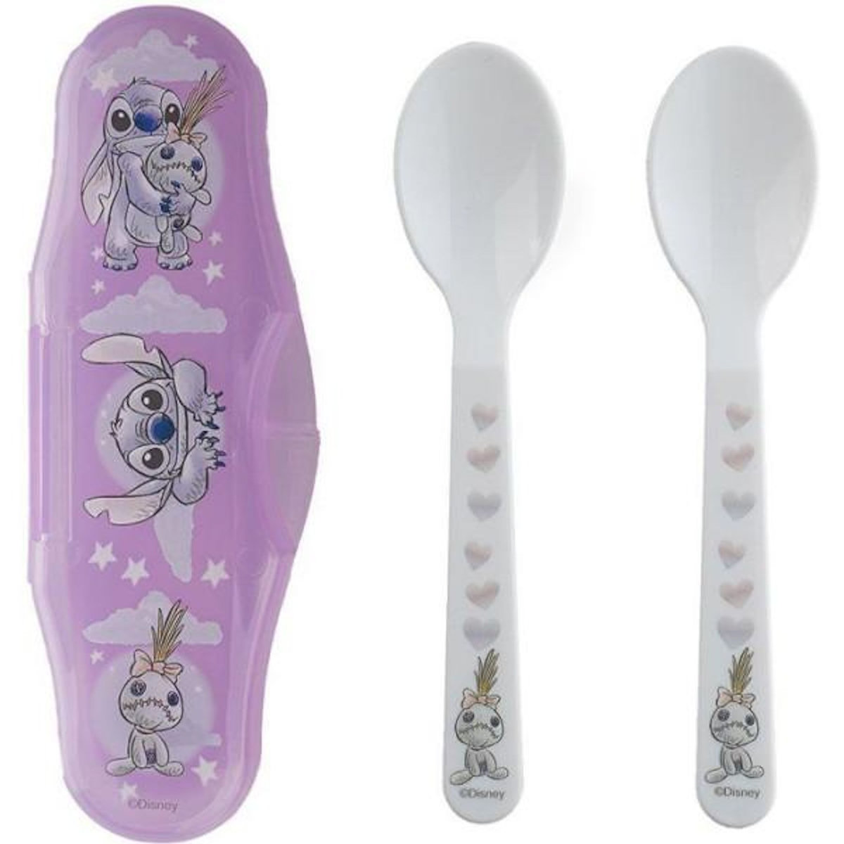 DISNEY BABY SET 2 CUILLeRES AVEC BOÎTIER DE TRANSPORT LILO et STITCH