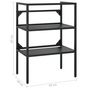 Voir la diapositive 6 : VIDAXL Cadre de lavabo de salle de bain Noir 59x38x83 cm Fer