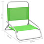 Voir la diapositive 6 : VIDAXL Chaises de plage pliables lot de 2 Vert Tissu