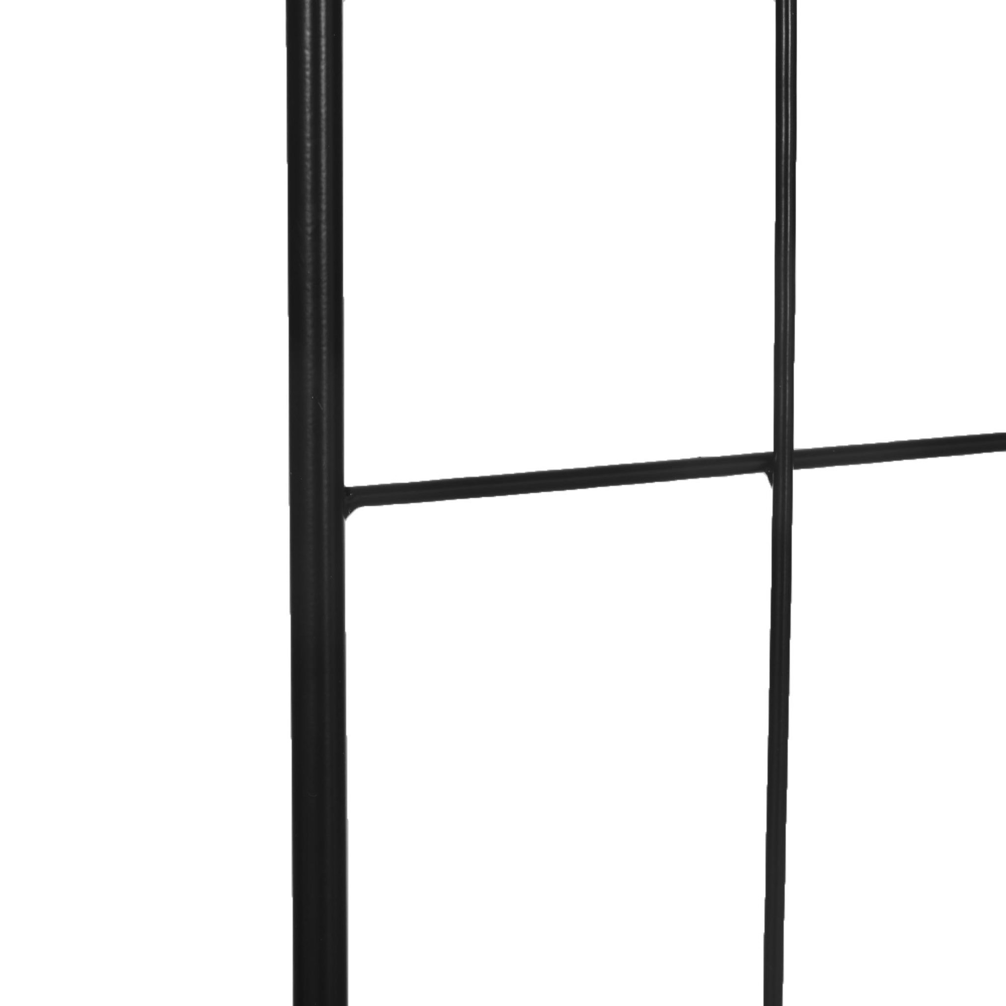 Voir la diapositive 6 : OUTSUNNY Treillis de jardin lot de 2 supports pour plantes grimpantes - dim. 51L x 152H cm - métal époxy noir