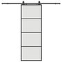 Voir la diapositive 2 : VIDAXL Porte coulissante kit de quincaillerie noir 76x205 cm verre ESG