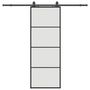 Voir la diapositive 2 : VIDAXL Porte coulissante kit de quincaillerie noir 76x205 cm verre ESG