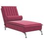 Voir la diapositive 2 : VIDAXL Chaise longue de massage avec traversin rouge bordeaux velours