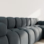 Voir la diapositive 4 : LISA DESIGN Ruby - canapé modulable d'angle droit 4 places en velours texturé