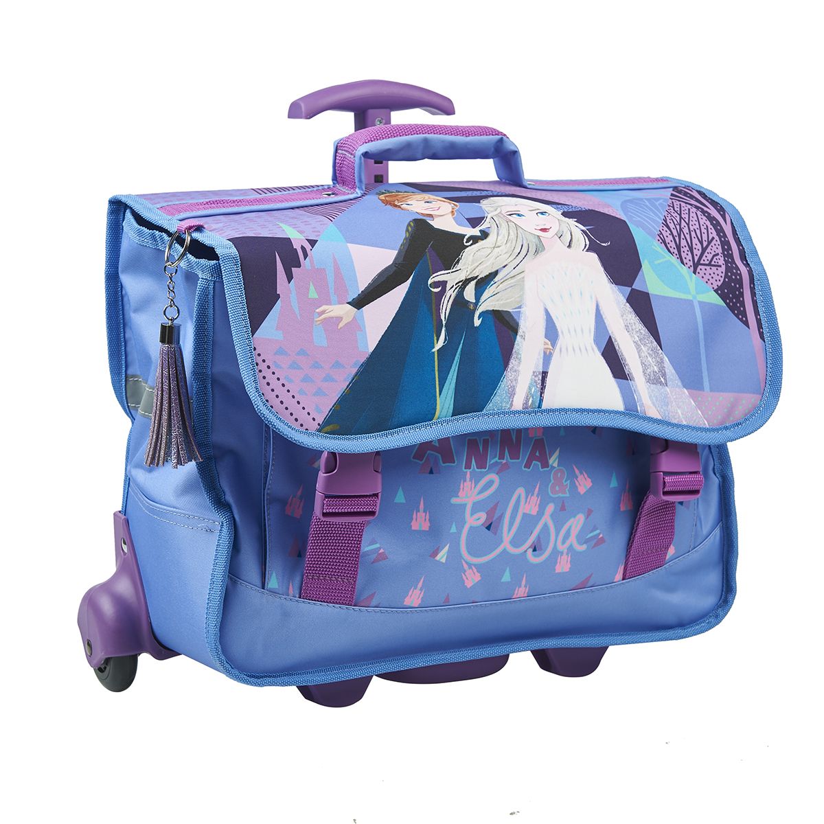 DISNEY Cartable à roulettes bleu REINE DES NEIGES