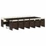 Voir la diapositive 2 : VIDAXL Ensemble a manger de jardin avec coussins 13 pcs marron rotin