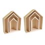Artemio 2 blocs de 3 étagères maison en bois