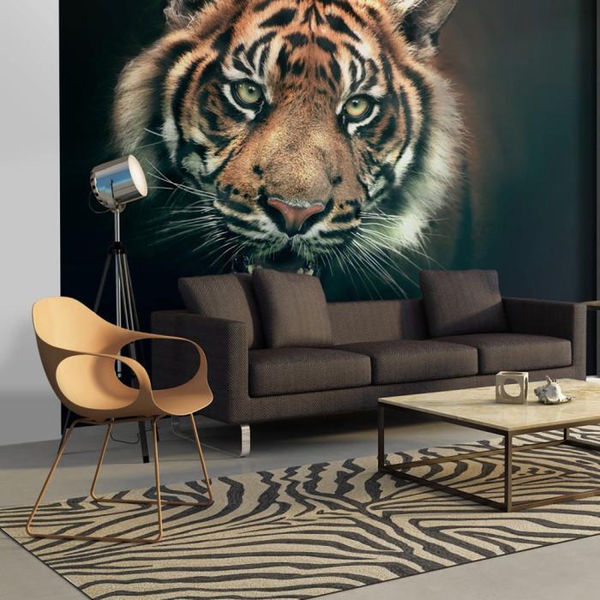 Paris Prix Papier Peint  Tigre du Bengale. Coloris disponibles : Multicolore