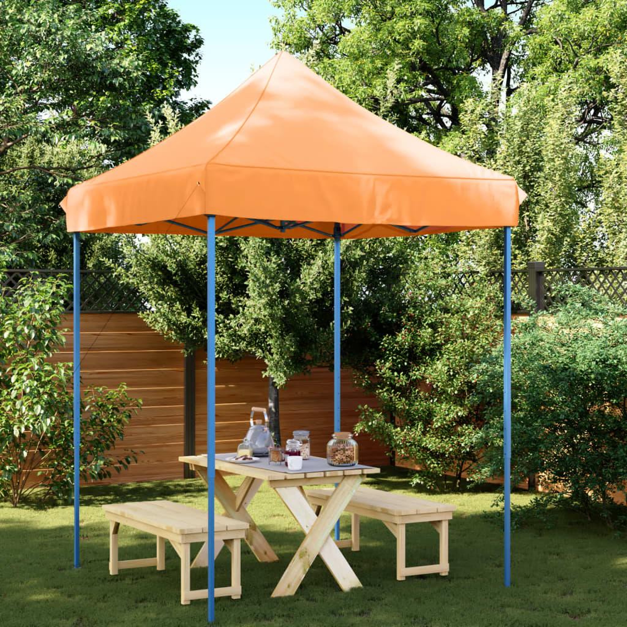 VIDAXL Tente de reception pliable escamotable orange 200x200x306 cm