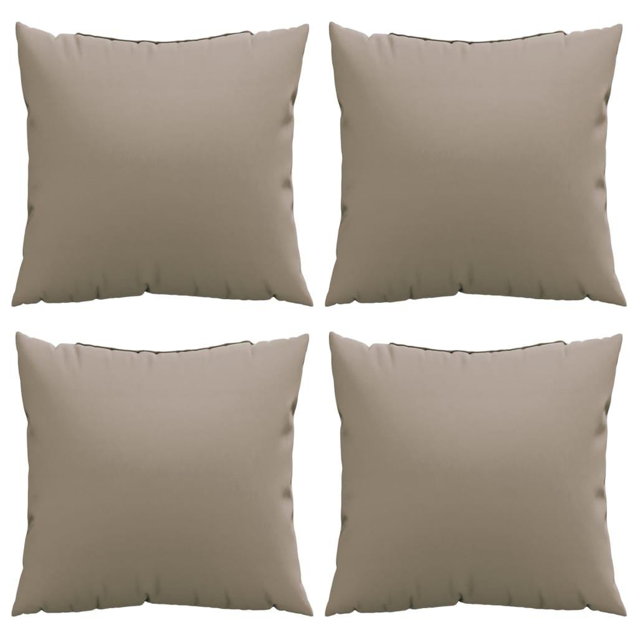 Voir la diapositive 4 : VIDAXL Coussins de canape lot de 4 taupe 40x40 cm tissu