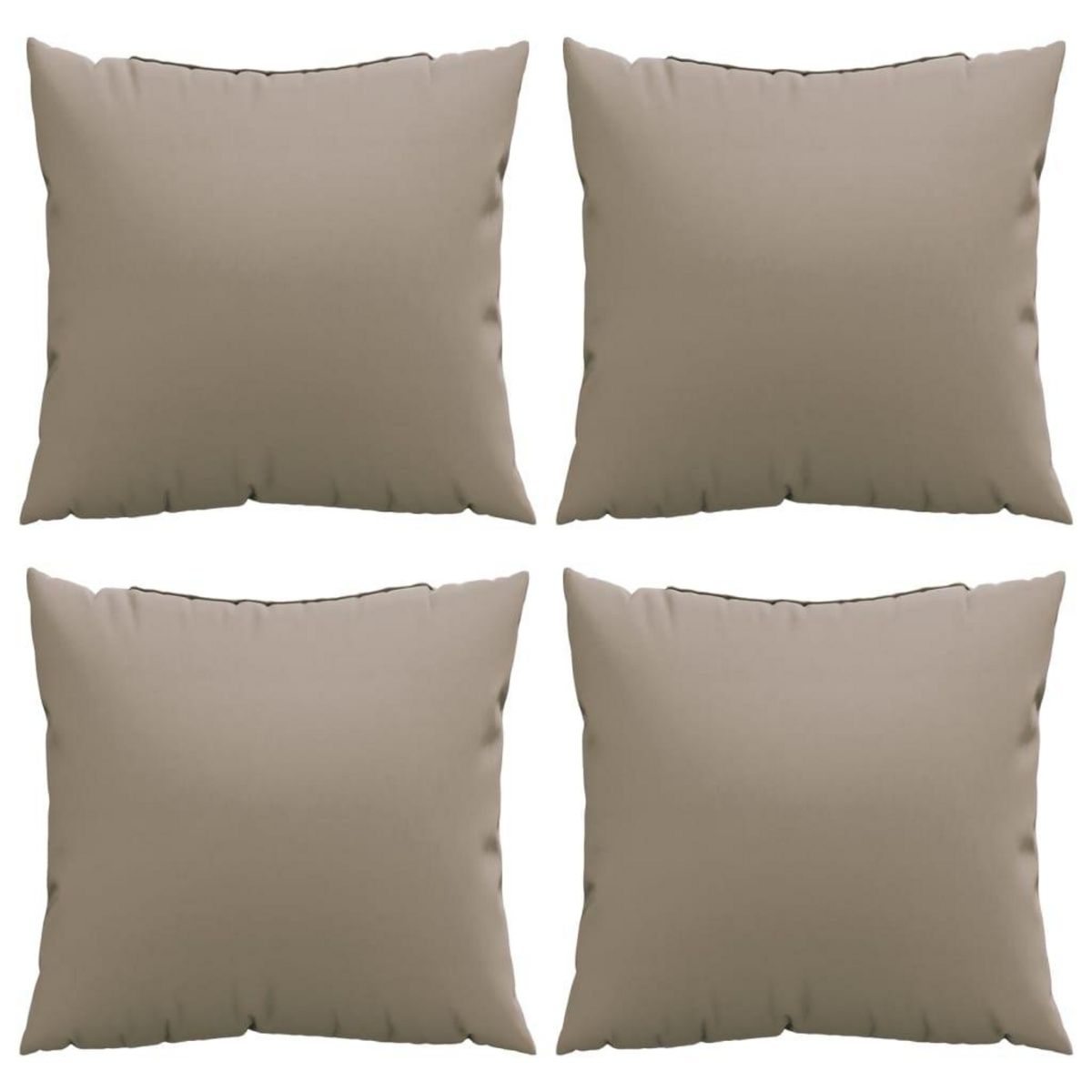 VIDAXL Coussins de canape lot de 4 taupe 40x40 cm tissu