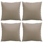 Voir la diapositive 4 : VIDAXL Coussins de canape lot de 4 taupe 40x40 cm tissu