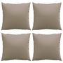 Voir la diapositive 4 : VIDAXL Coussins de canape lot de 4 taupe 40x40 cm tissu