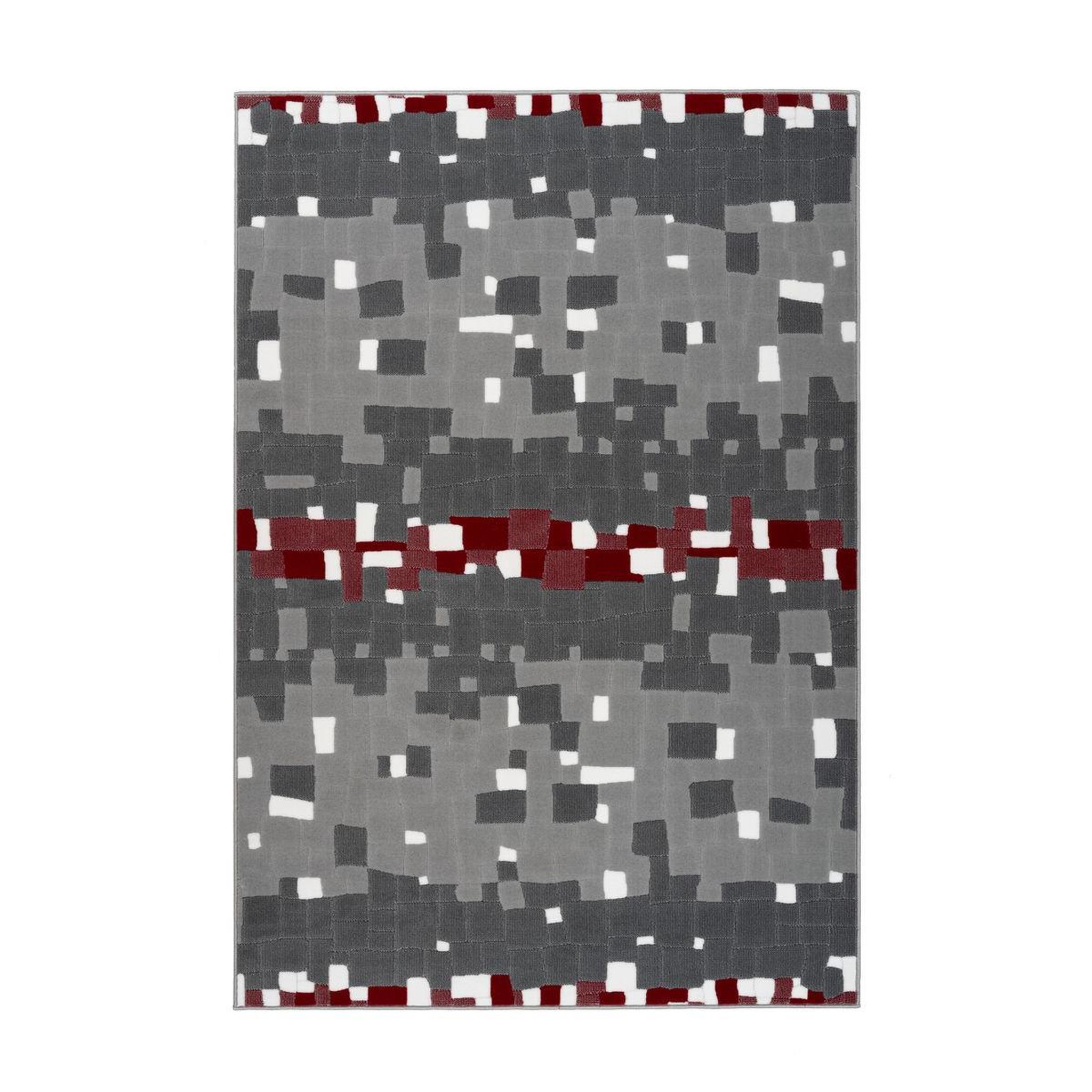 Paris Prix Tapis mosaïque à poils courts  vancouver ii  rouge. Coloris disponibles : Rouge