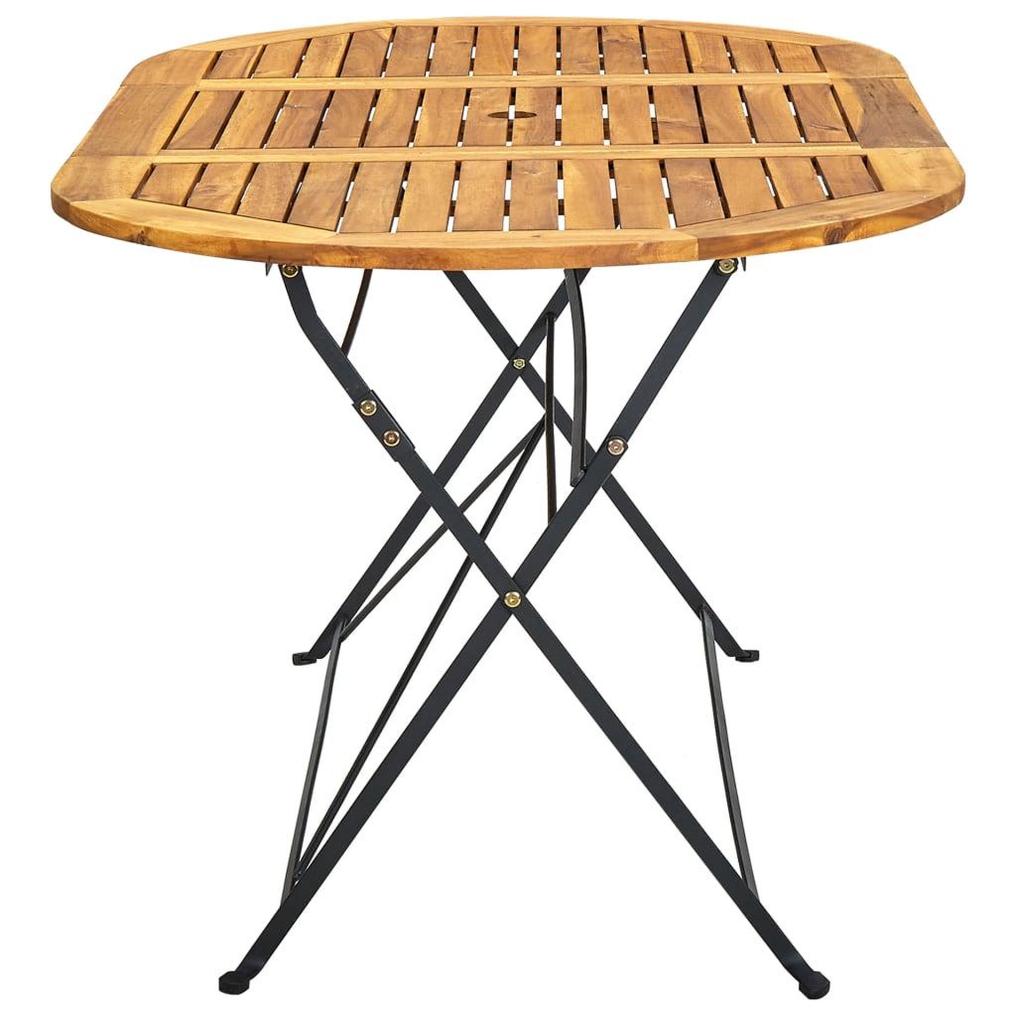 Voir la diapositive 3 : VIDAXL Table de jardin 160x85x74 cm Bois d'acacia massif Ovale