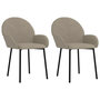 Voir la diapositive 2 : VIDAXL Chaises a manger lot de 2 Gris clair Velours