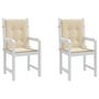 Voir la diapositive 4 : VIDAXL Coussins de chaise de jardin a dossier bas lot de 2 beige