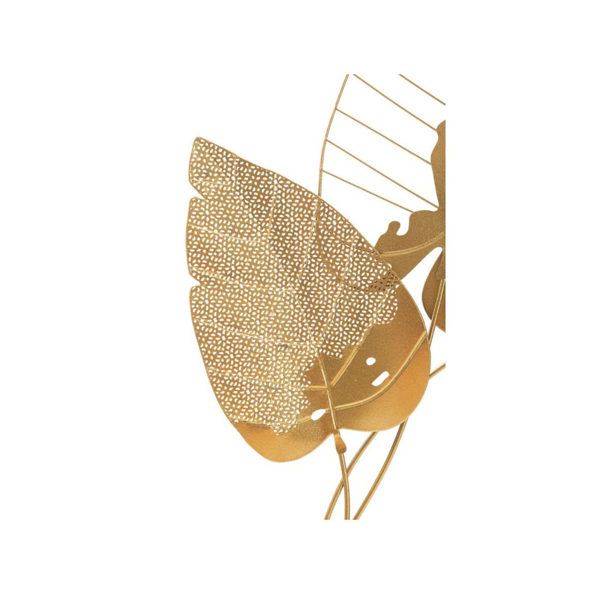 Voir la diapositive 2 : Paris Prix Décoration murale en métal  autumn leaf  84cm or