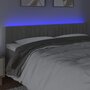 Voir la diapositive 3 : VIDAXL Tete de lit a LED Gris clair 160x5x78/88 cm Velours