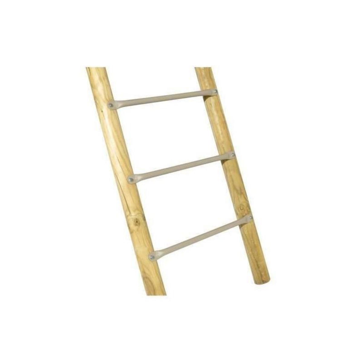 Trigano Portique bois et métal - 2,30m - 2 balançoires et 1 toboggan 2,63m - ARROBA TRIGANO