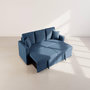 Voir la diapositive 3 : BEST MOBILIER Cyrus - canapé droit 3 places convertible en velours côtelé