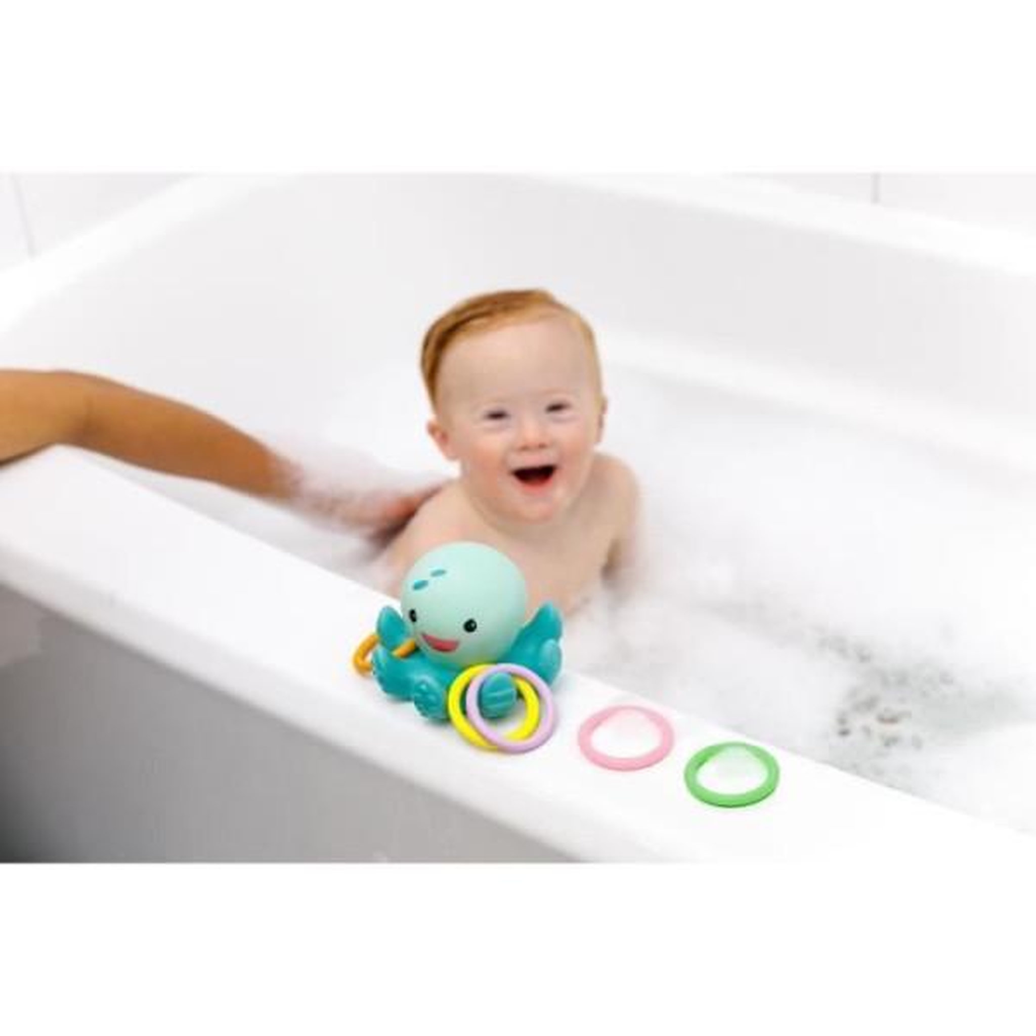 Voir la diapositive 3 : INFANTINO Jouet de bain - INFANTINO - Pieuvre Lumineuse de bain avec anneaux