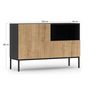 Voir la diapositive 4 : BEST MOBILIER Felicia - buffet bas - effet bois et noir - 120 cm