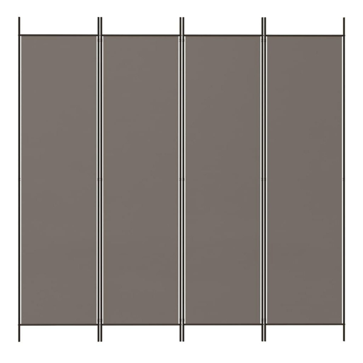 VIDAXL Cloison de separation 4 panneaux Anthracite 698x180 cm Tissu