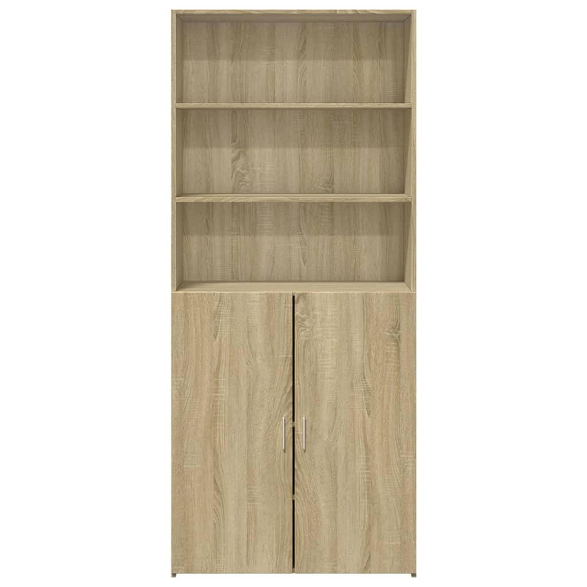 Voir la diapositive 4 : VIDAXL Buffet haut chene sonoma 80x42,5x185 cm bois d'ingenierie