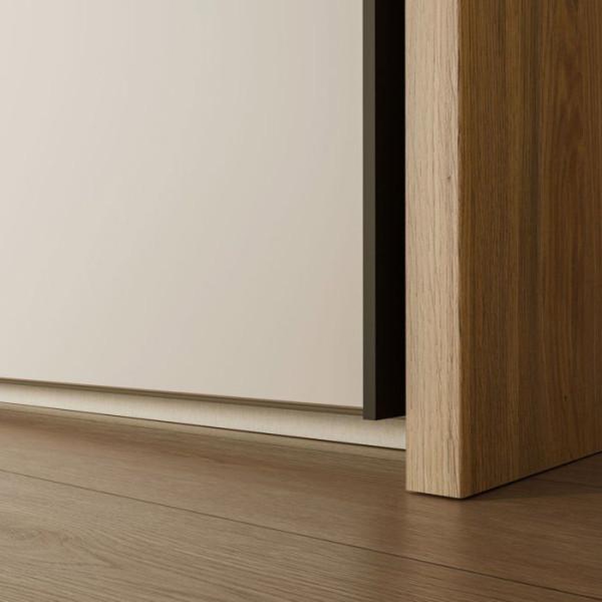 Voir la diapositive 4 : MARKET24 Armoire de chambre - décor sable- 2 portes battantes - l95 x p61 x h200 cm