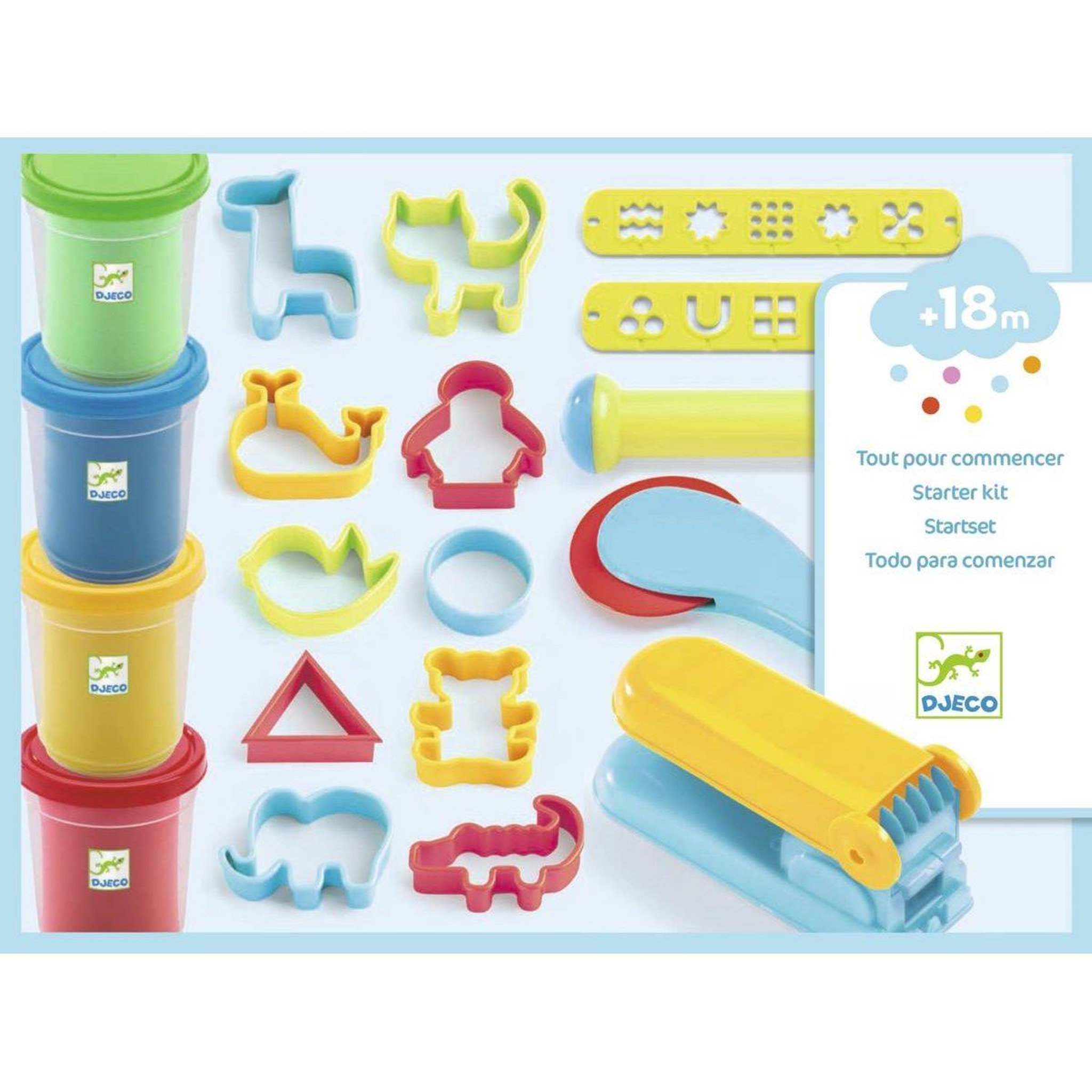 Voir la diapositive 2 : Djeco Tout pour commencer la pate a modeler starter set