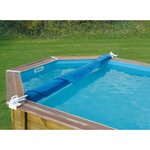 Ubbink Enrouleur de bâche amovible pour piscine hors-sol bois