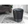 Voir la diapositive 5 : Paris Prix Tabouret en Tissu  Doric  50cm Anthracite & Argent