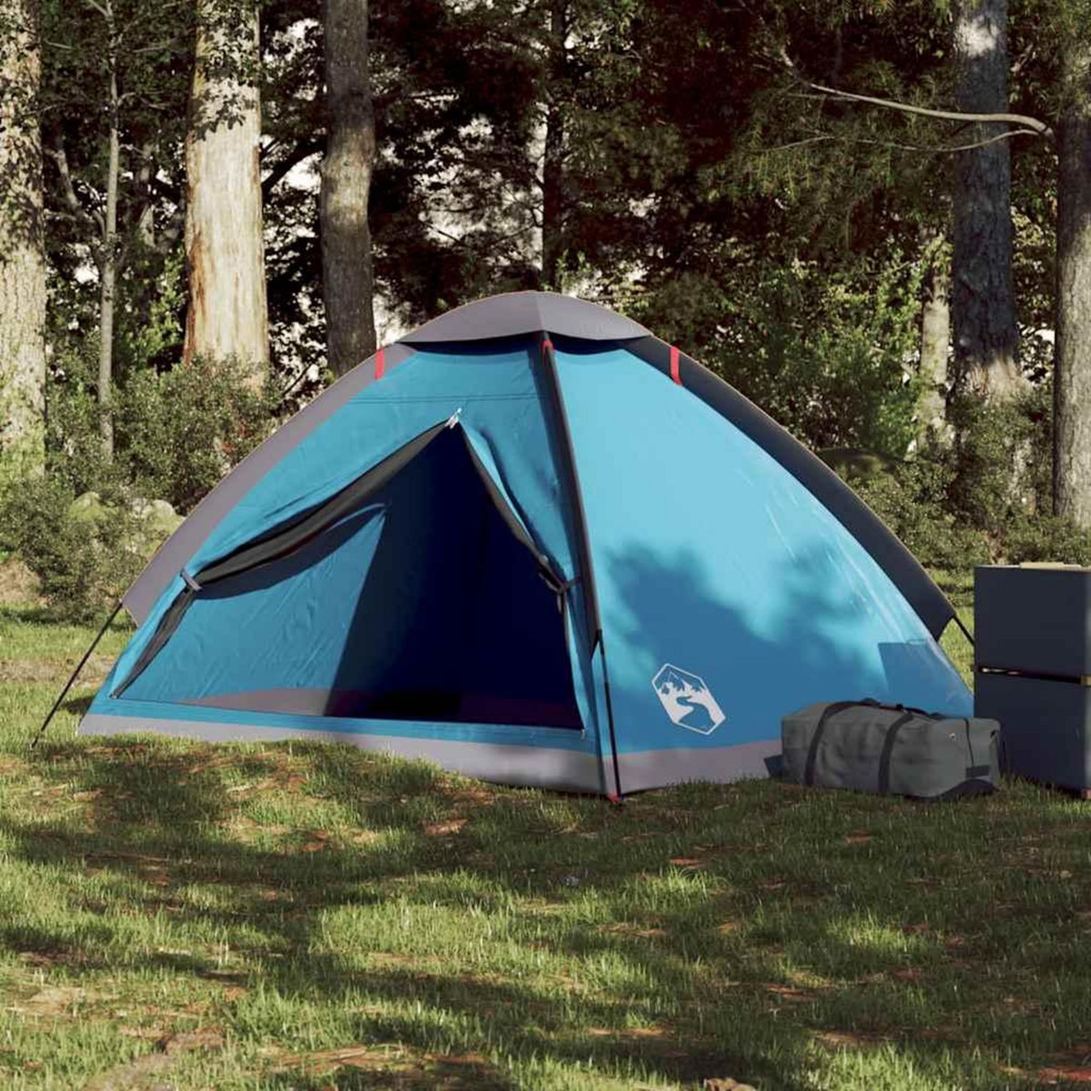 VIDAXL Tente de camping a dome 2 personnes bleu impermeable