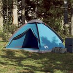 VIDAXL Tente de camping a dome 2 personnes bleu impermeable