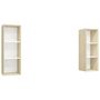 Voir la diapositive 2 : VIDAXL Meubles TV muraux 2 pcs Blanc et chene sonoma Bois d'ingenierie