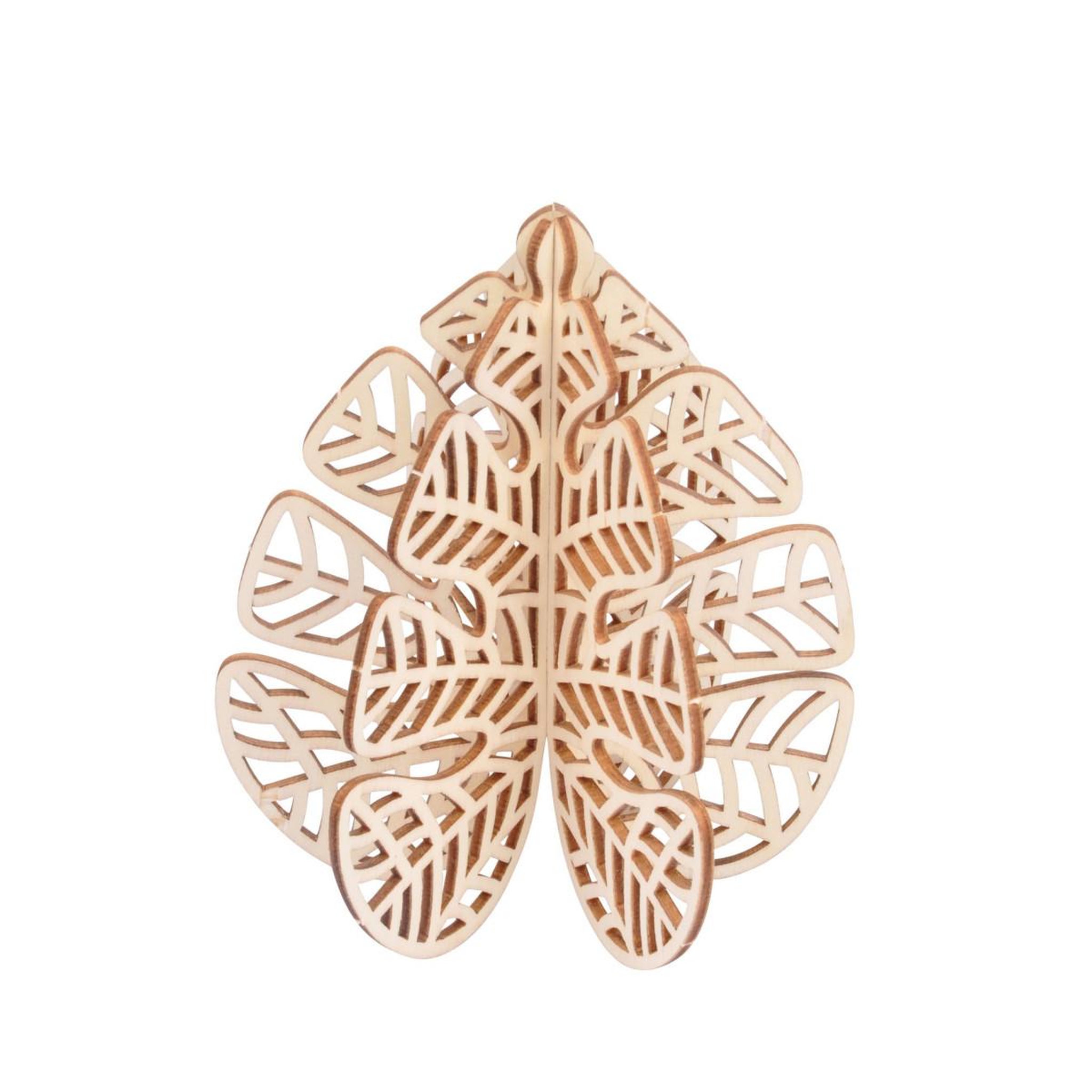 Voir la diapositive 3 : HOMEA Puzzle 3D à Personnaliser  Feuille  29cm Naturel