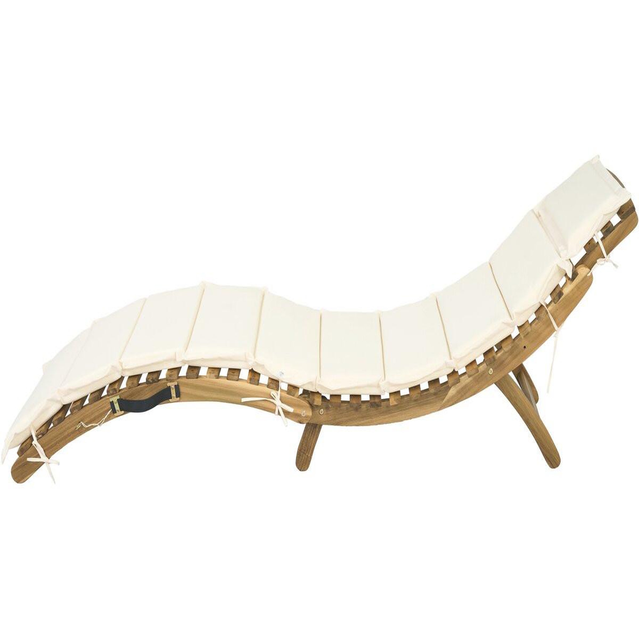 Voir la diapositive 4 : Habitat et Jardin Bain de soleil en bois avec coussins inclus  jakarta  - beige