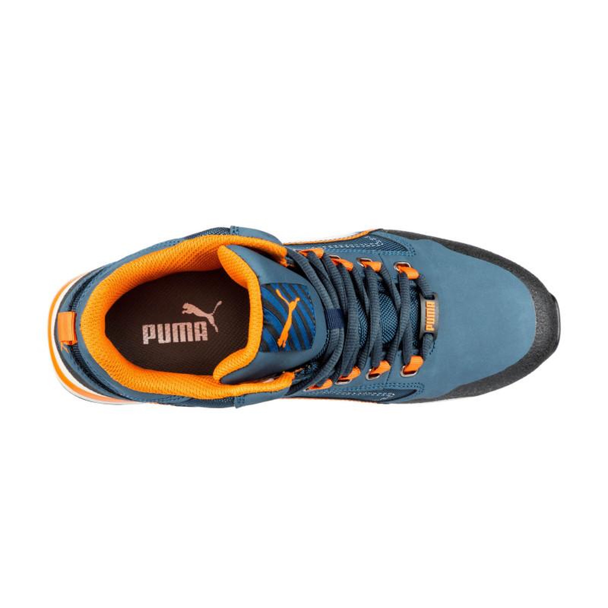 Voir la diapositive 3 : PUMA Baskets de sécurité hautes CROSSTWIST MID S3 HRO SRC bleu orange P41 PUMA 633140 T.41