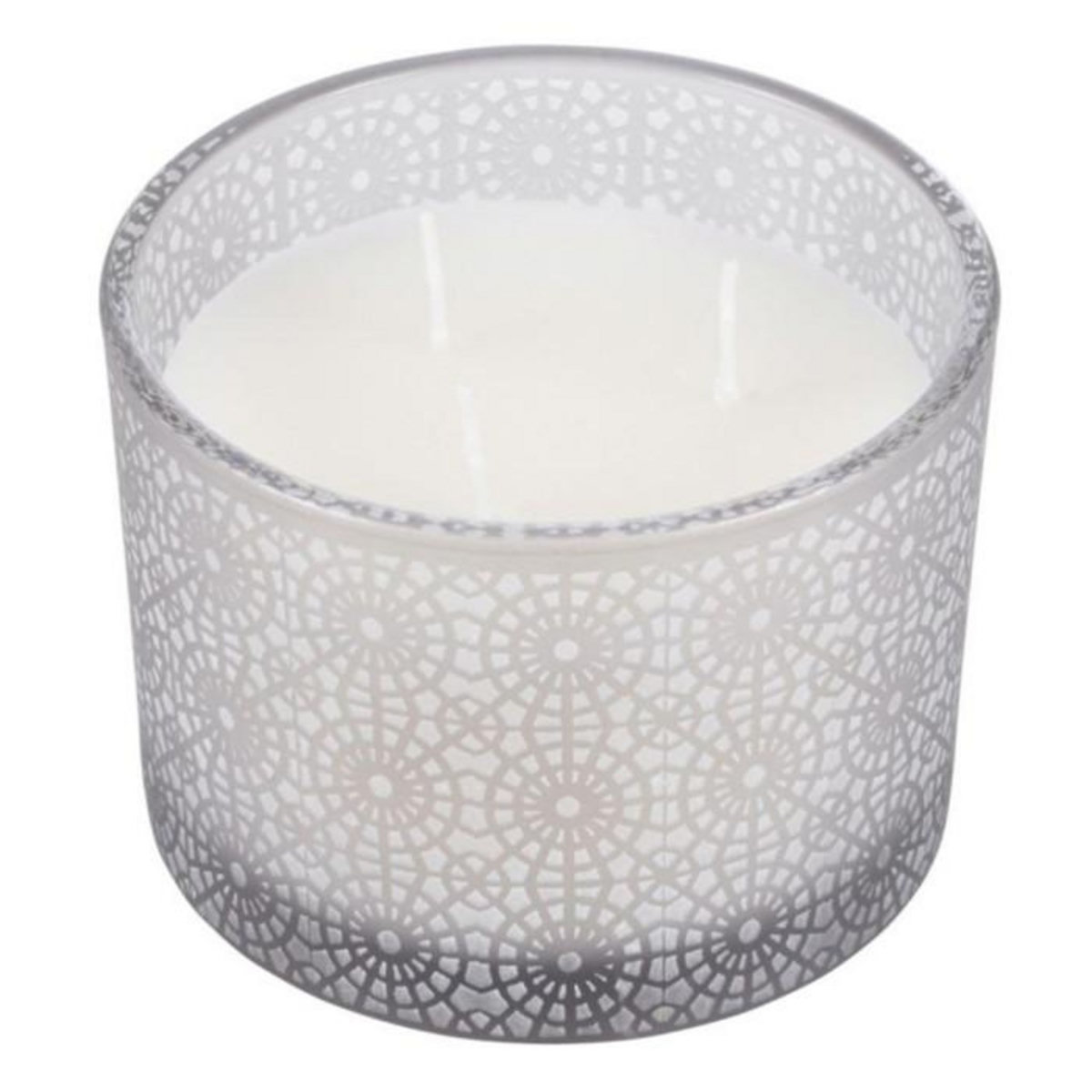 Paris Prix Bougie Parfumée 3 Mèches  Graphic Ethnic  11cm Gris Clair