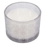 Paris Prix Bougie Parfumée 3 Mèches  Graphic Ethnic  11cm Gris Clair