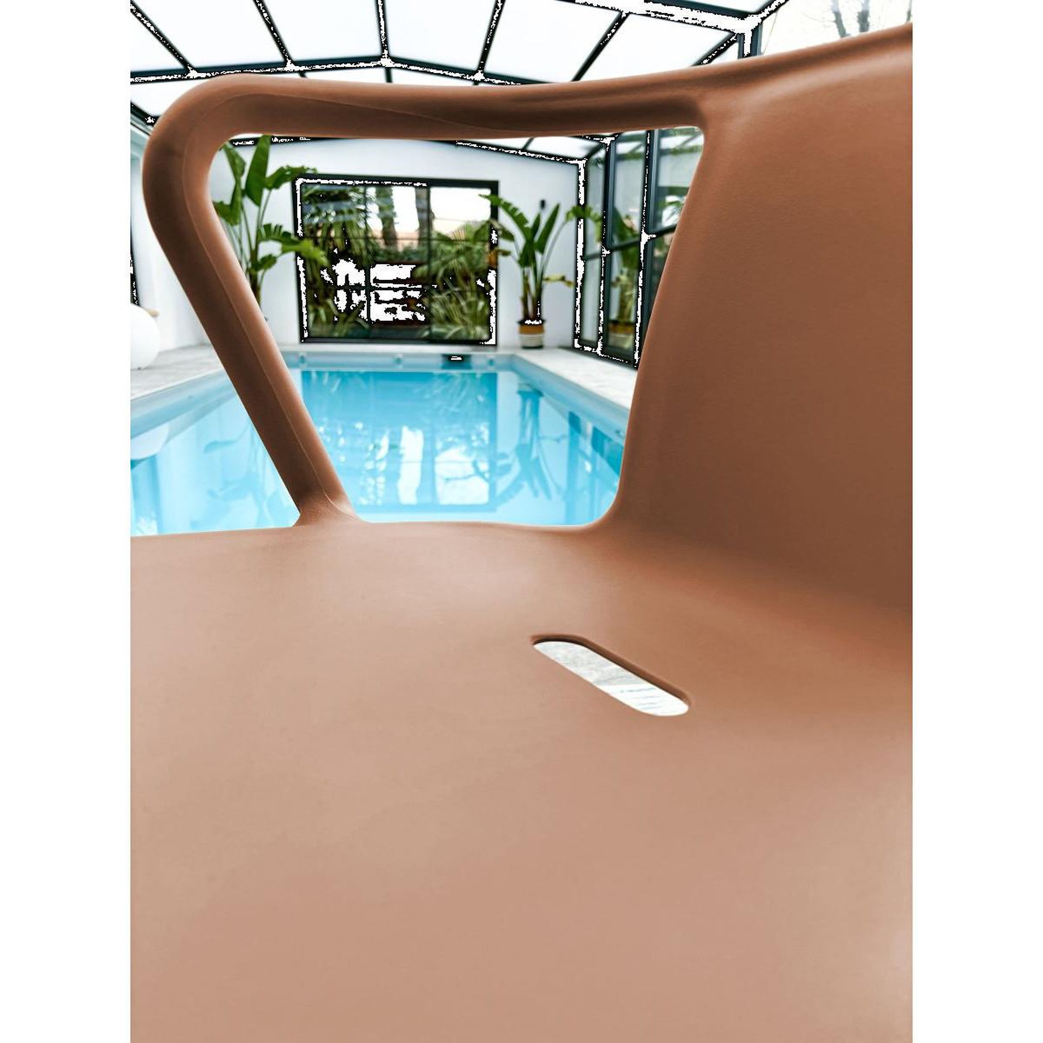 Voir la diapositive 3 : Paris Prix Lot de 2 fauteuils de jardin empilables  diego  72cm terracotta
